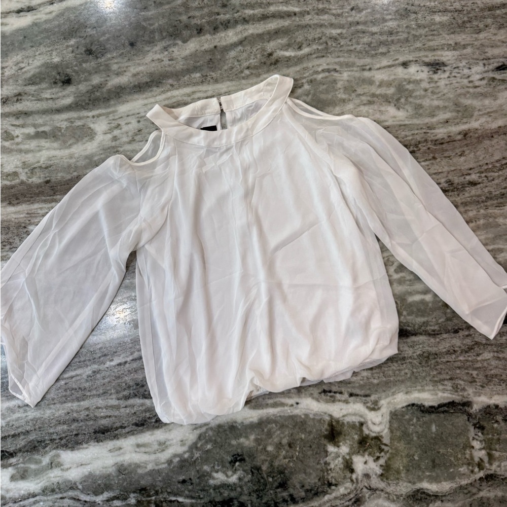 Elegant Women's Cold Shoulder Blouse Top Women’s Size Small